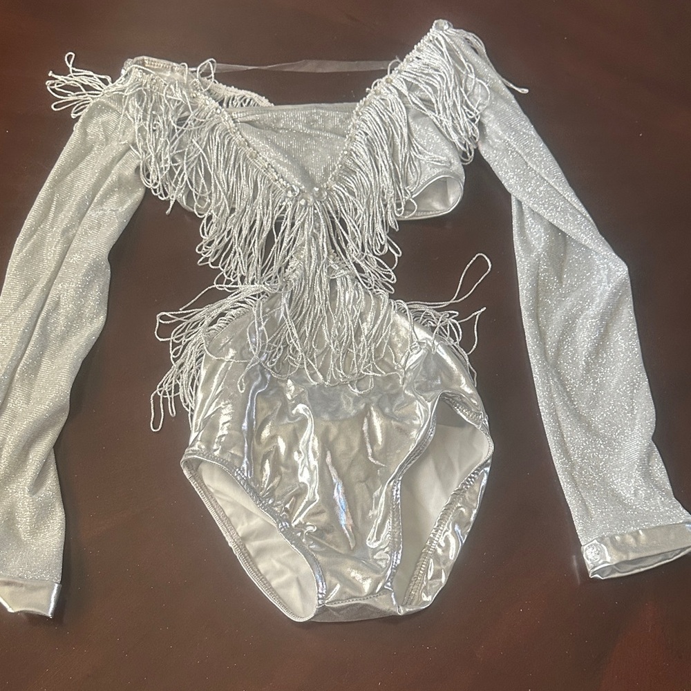 Custom Silver Fringe Costume